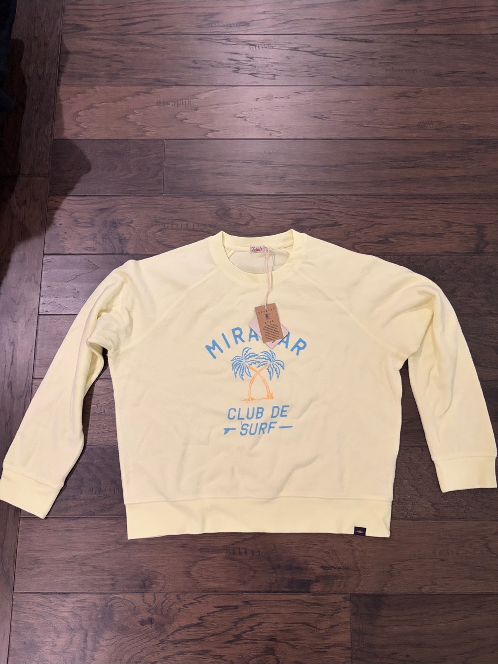 New with Tags Faherty Beach Fleece Crew Sz L - Picture 4 of 8